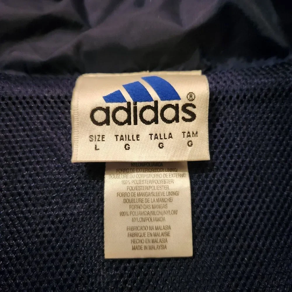 Vintage Adidas Track Jacket Men L Y2K Windbreaker Mesh Colorblock‎ 90s Hip Hop